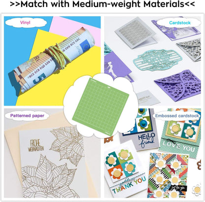 Light Grip Cutting Mat 12x12, 2 Pack, Quilting & Crafting | Compatible with Cricut Maker 4/3/Maker, Explore 5/4/3, Air 2/One, Light Adhesive Sticky Quilting, Vinyl Crafts