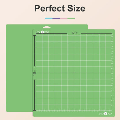 Light Grip Cutting Mat 12x12, 2 Pack, Quilting & Crafting | Compatible with Cricut Maker 4/3/Maker, Explore 5/4/3, Air 2/One, Light Adhesive Sticky Quilting, Vinyl Crafts