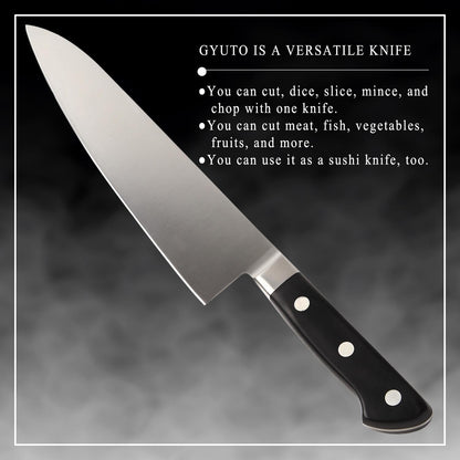 Japanese Chef Knife Premium Molybdenum Stainless Steel, Gyuto 9.5-inch (240mm)