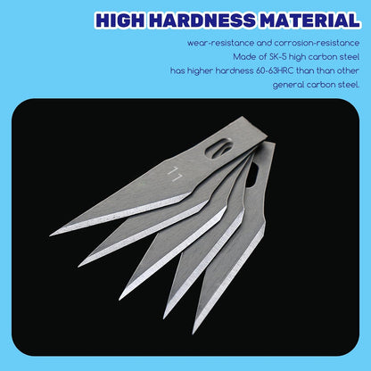 10Pcs Silver Exacto Knife Bulk Set, Stainless Steel Precision Hobby Knifes with Non-slip Handle and Protective Covers for Pumpkin Carving Scrapbooking, Model Buliding, Trimming, Cutting