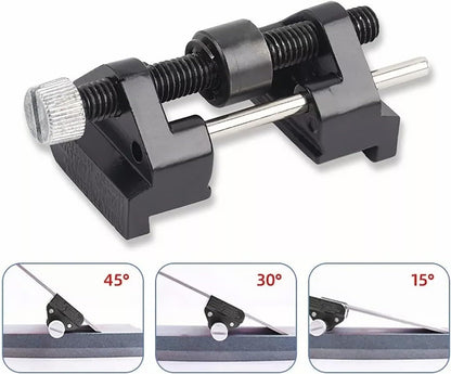 Sharpening Jig for Chisels and Planes - Cast Iron and Stainless Steel Honing Guide with Adjustable Blade Angle - Versatile Use for Woodworking Tool Sharpening