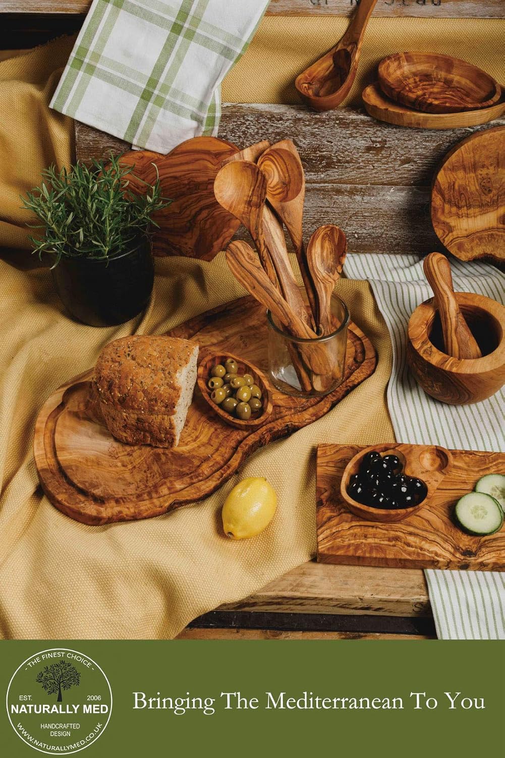 Olive Wood Cutting Board/Cheese Board - 14 inch. Olive wood board for cheese, cutting, kitchen, charcuterie. Handcrafted, artisan product.
