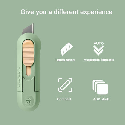 Box Cutter,Retractable Box Opener, Package Opener, Easy Slide Retractable Cute envelope opener for opening daily express boxes, envelopes, packages, paper tapes and more (4 Pcs Box Cutter)