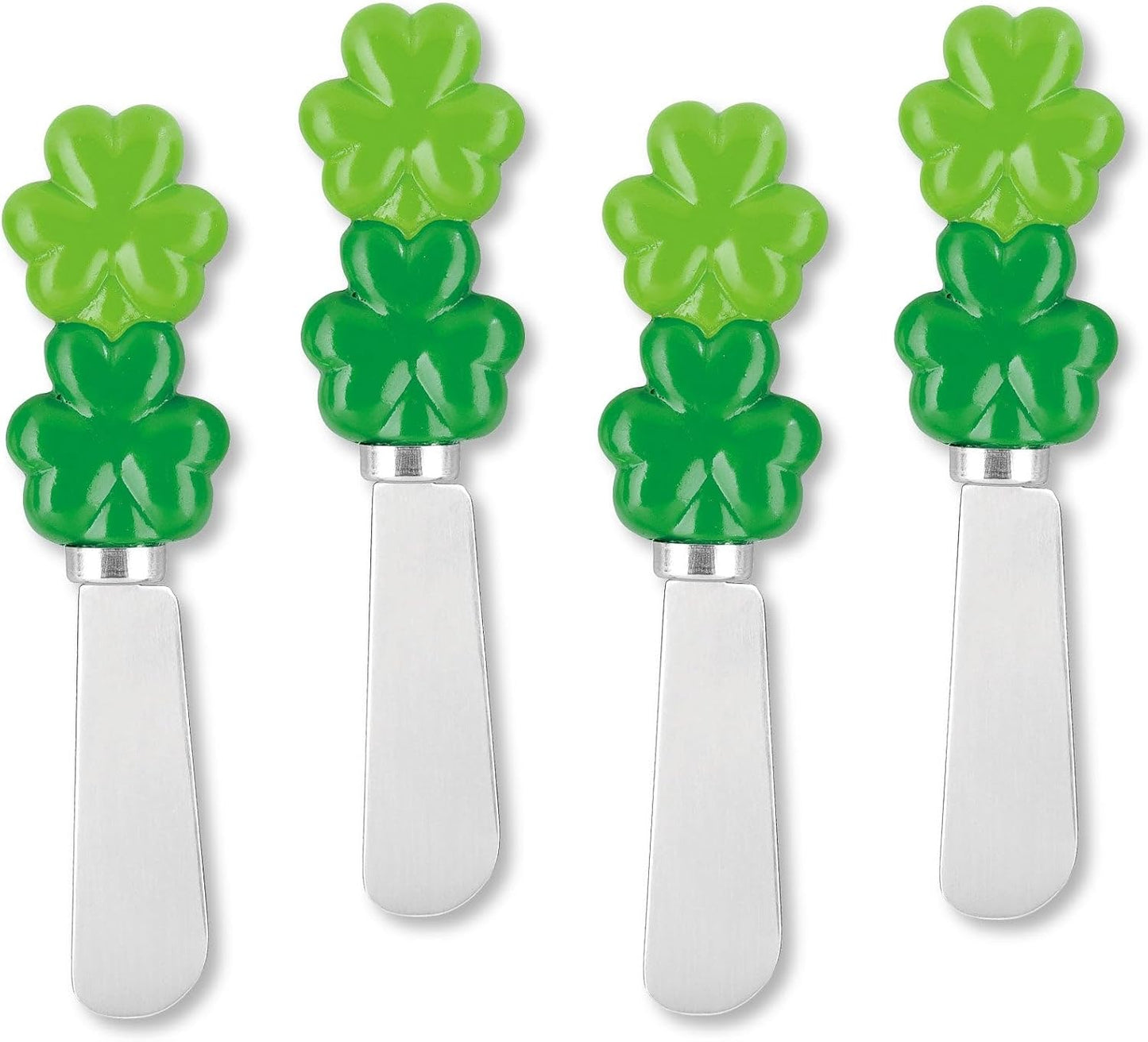 Jelly Bear Cheese Spreaders, Hand-Painted Resin Handles with Stainless Steel Blades for Spreading Cream Cheese, Butter, Jam, or Sandwich, Set of 4