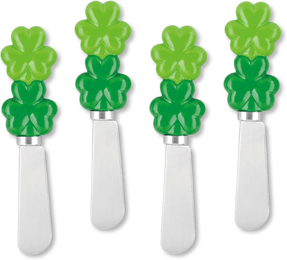 Jelly Bear Cheese Spreaders, Hand-Painted Resin Handles with Stainless Steel Blades for Spreading Cream Cheese, Butter, Jam, or Sandwich, Set of 4