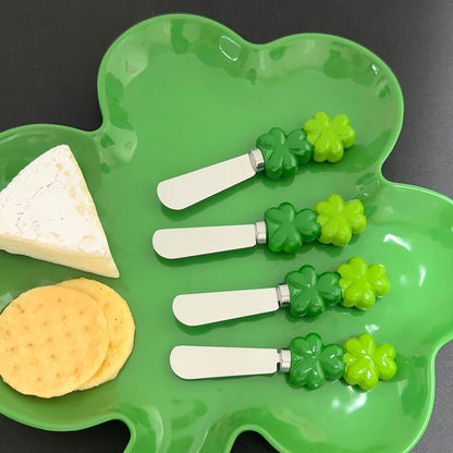 Jelly Bear Cheese Spreaders, Hand-Painted Resin Handles with Stainless Steel Blades for Spreading Cream Cheese, Butter, Jam, or Sandwich, Set of 4