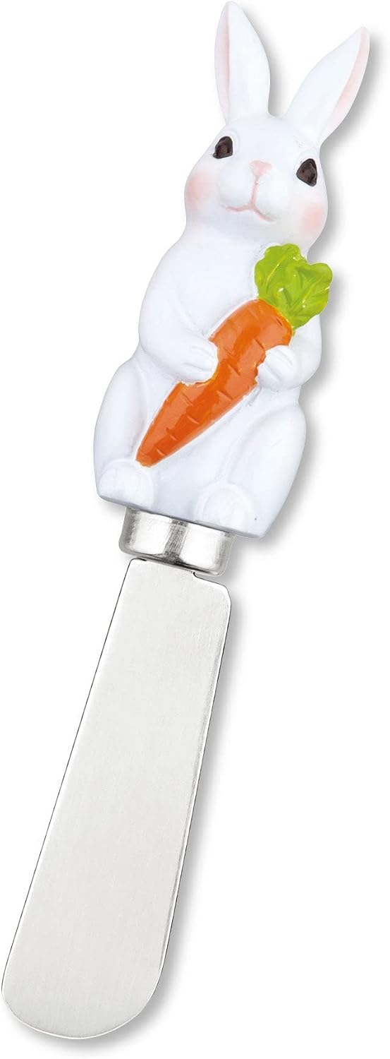 Jelly Bear Cheese Spreaders, Hand-Painted Resin Handles with Stainless Steel Blades for Spreading Cream Cheese, Butter, Jam, or Sandwich, Set of 4