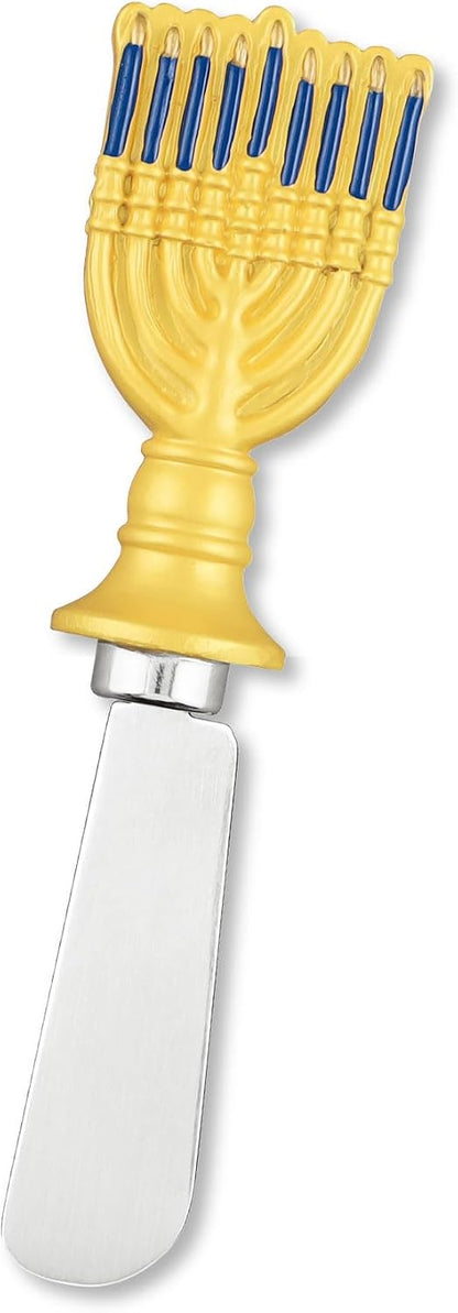 Jelly Bear Cheese Spreaders, Hand-Painted Resin Handles with Stainless Steel Blades for Spreading Cream Cheese, Butter, Jam, or Sandwich, Set of 4
