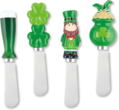 Jelly Bear Cheese Spreaders, Hand-Painted Resin Handles with Stainless Steel Blades for Spreading Cream Cheese, Butter, Jam, or Sandwich, Set of 4