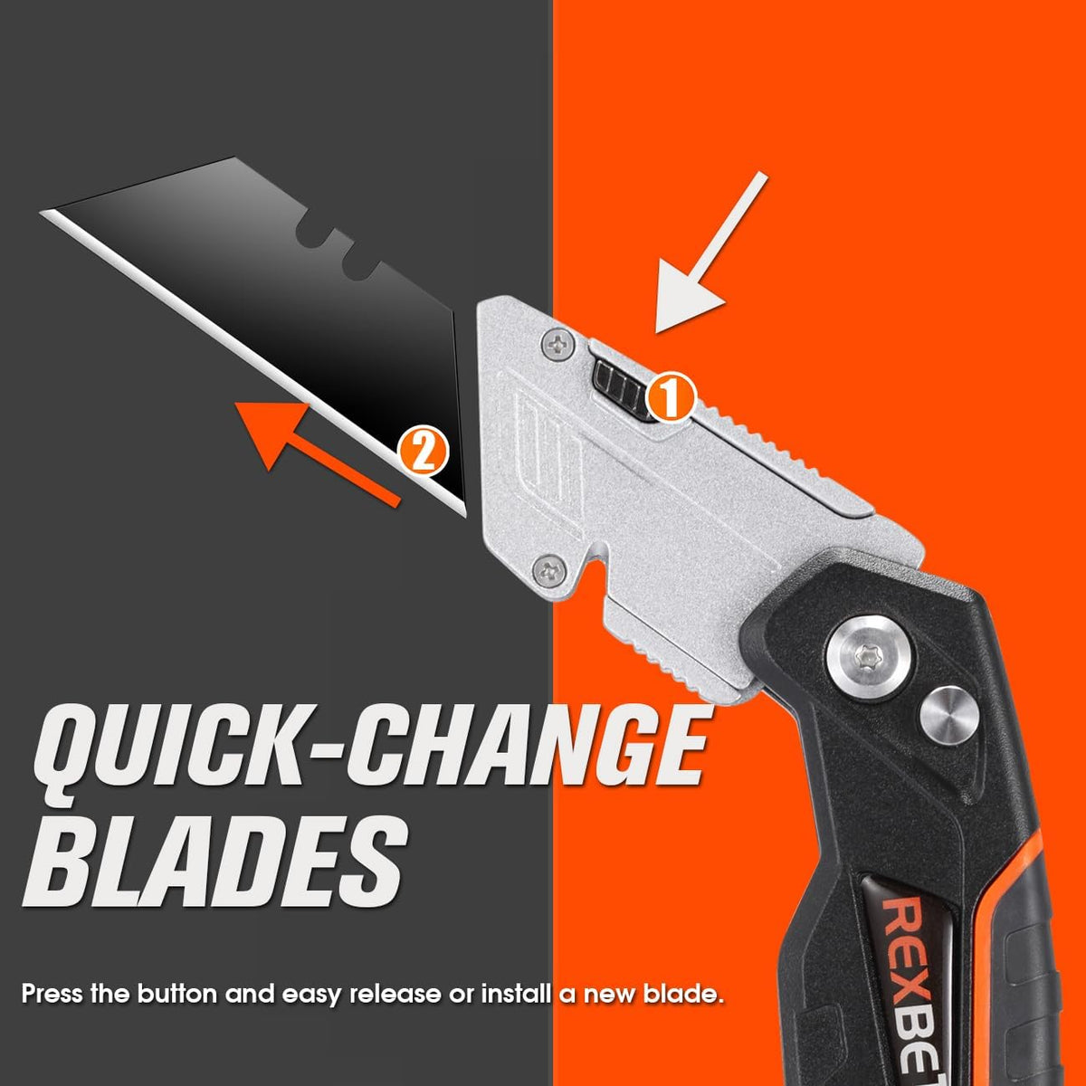 Box Cutter, Utility Knife with Blade Storage, 18 Blades