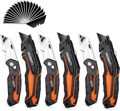 Box Cutter, Utility Knife with Blade Storage, 18 Blades