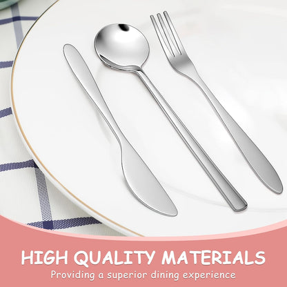 36 Pack 7.5oz Stainless Steel Snack Containers Reusable Dressing Containers with Lids Lunch Box Chopsticks Knife Fork Spoon Flatware Set with Case for Meal Food Storage Picnic Travel