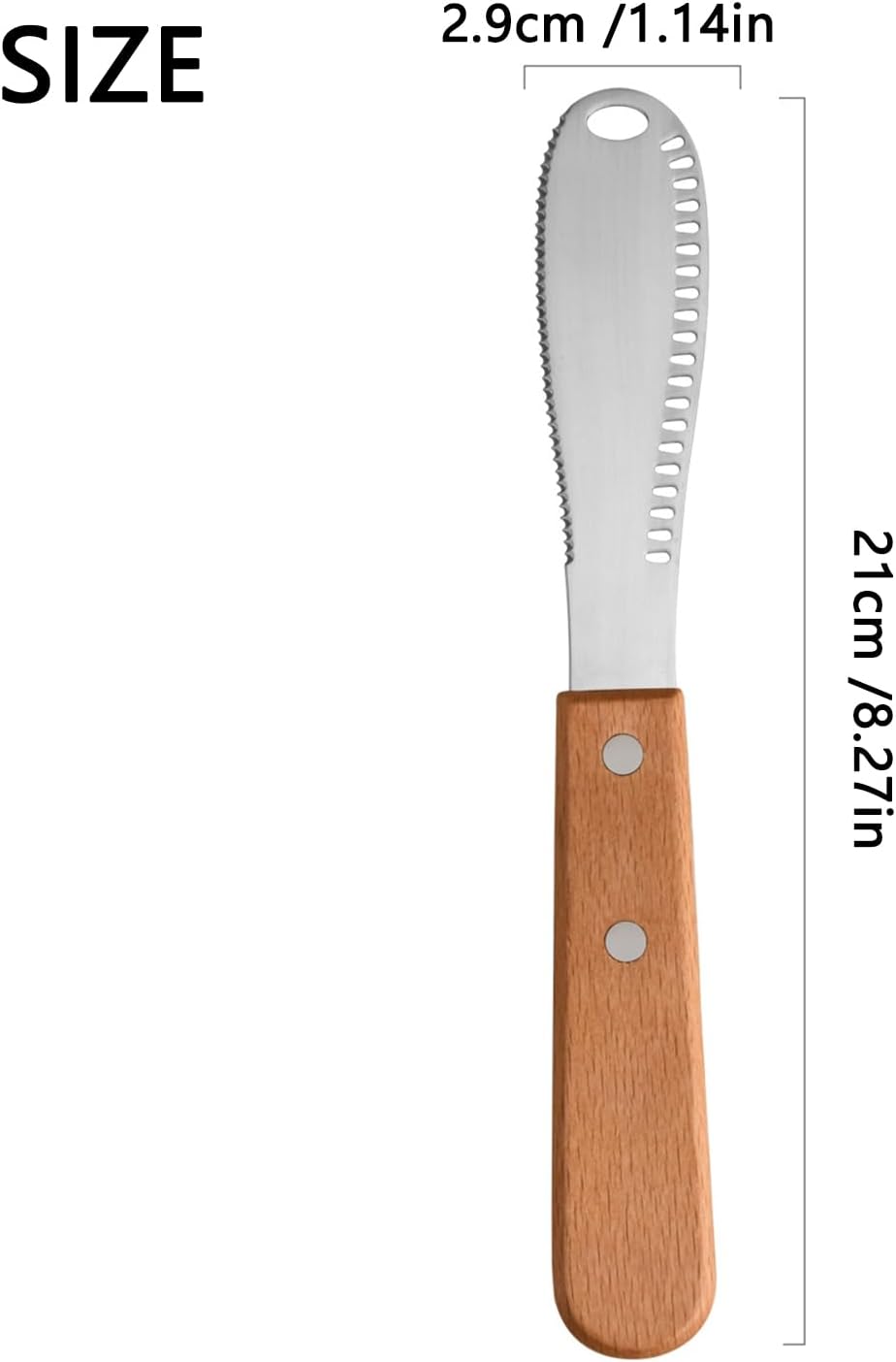 Stainless Steel Butter Spreader Butter Knife Spreader with Wood Handle for Butter, Cheese, Cream, Sandwich, and Condiment Serving (4 Pack)