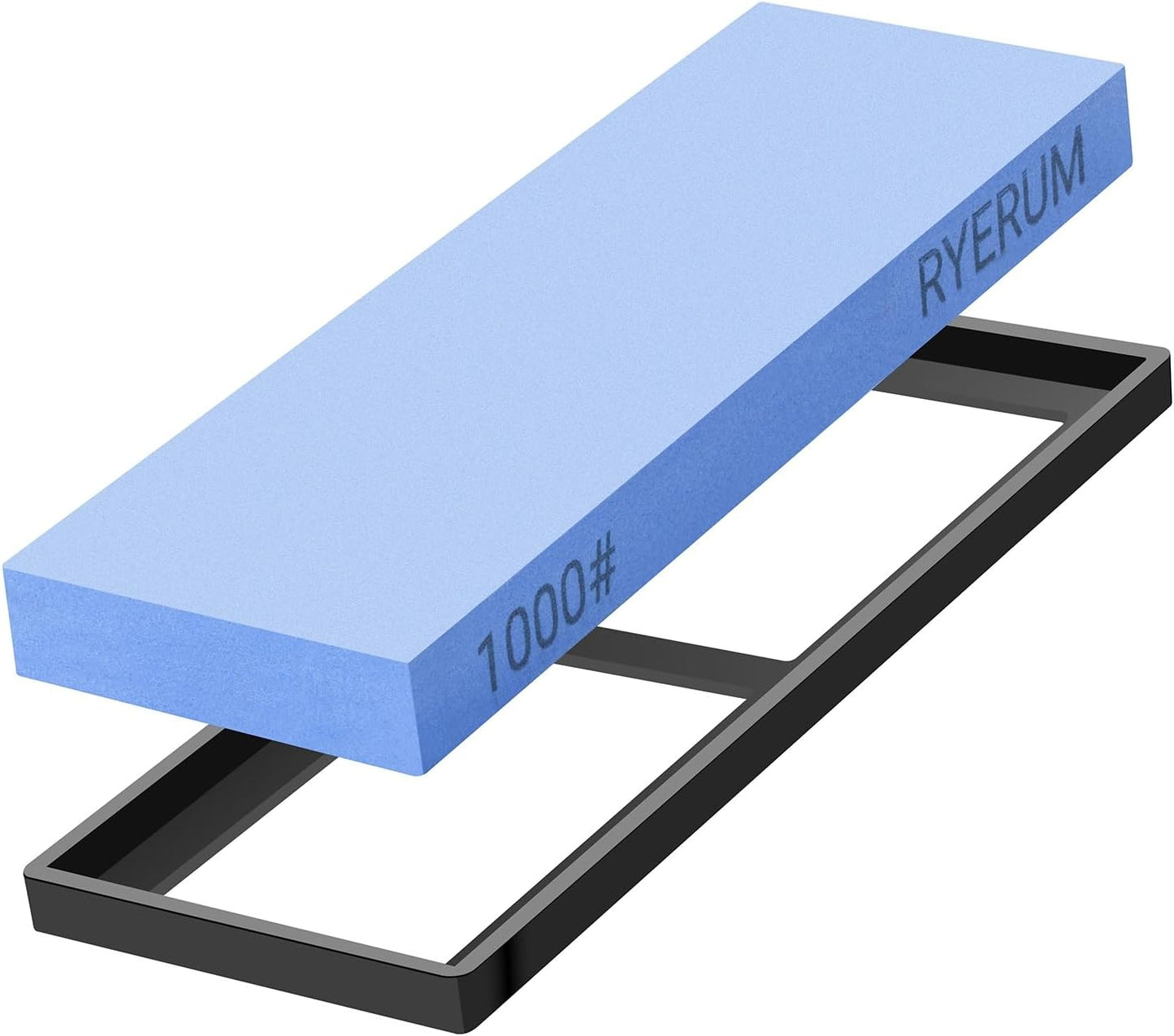 Knife Sharpening Stone Whetstone 1000 Grit Knife Sharpener Enough for Daily Sharpening Stone With 2 Non-Slip Rubber Bases,Safety and Easy to Use For Beginners