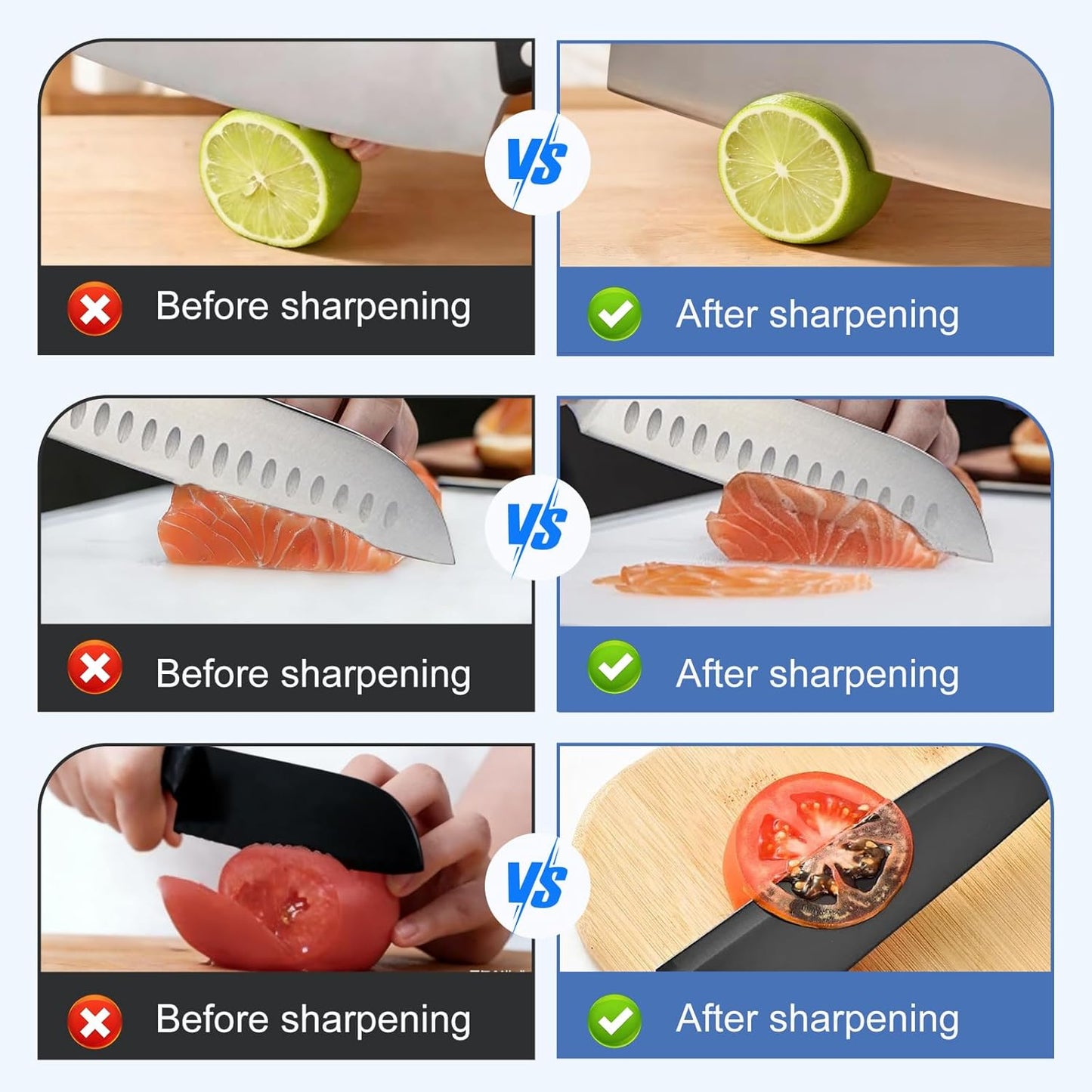 Knife Sharpening Stone Whetstone 1000 Grit Knife Sharpener Enough for Daily Sharpening Stone With 2 Non-Slip Rubber Bases,Safety and Easy to Use For Beginners