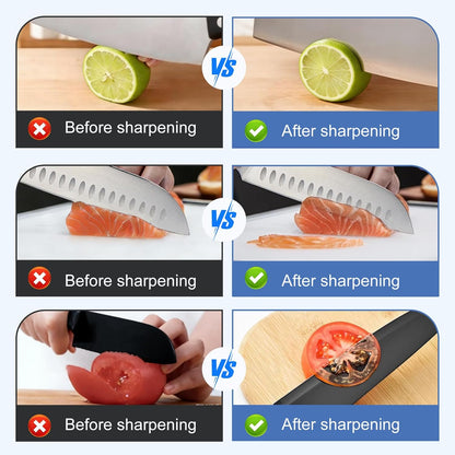 Knife Sharpening Stone Whetstone 1000 Grit Knife Sharpener Enough for Daily Sharpening Stone With 2 Non-Slip Rubber Bases,Safety and Easy to Use For Beginners