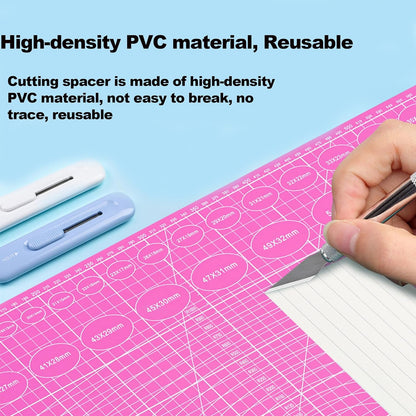 A5 Cutting Mat, Self Healing Sewing Mat, Craft Mat Double Sided 3-Ply Craft Cutting Board for Sewing Crafts Leather Fabric Scrapbooking Project Art Supplies, 8.6“ x 5.9”, Black