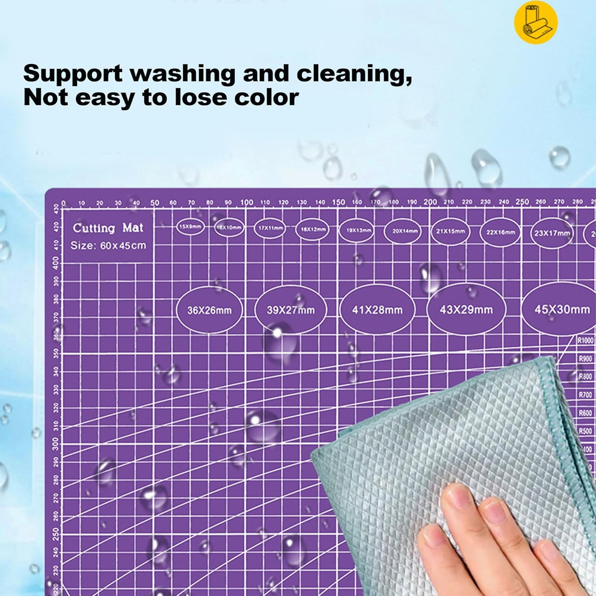 A5 Cutting Mat, Self Healing Sewing Mat, Craft Mat Double Sided 3-Ply Craft Cutting Board for Sewing Crafts Leather Fabric Scrapbooking Project Art Supplies, 8.6“ x 5.9”, Black