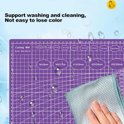 A5 Cutting Mat, Self Healing Sewing Mat, Craft Mat Double Sided 3-Ply Craft Cutting Board for Sewing Crafts Leather Fabric Scrapbooking Project Art Supplies, 8.6“ x 5.9”, Black