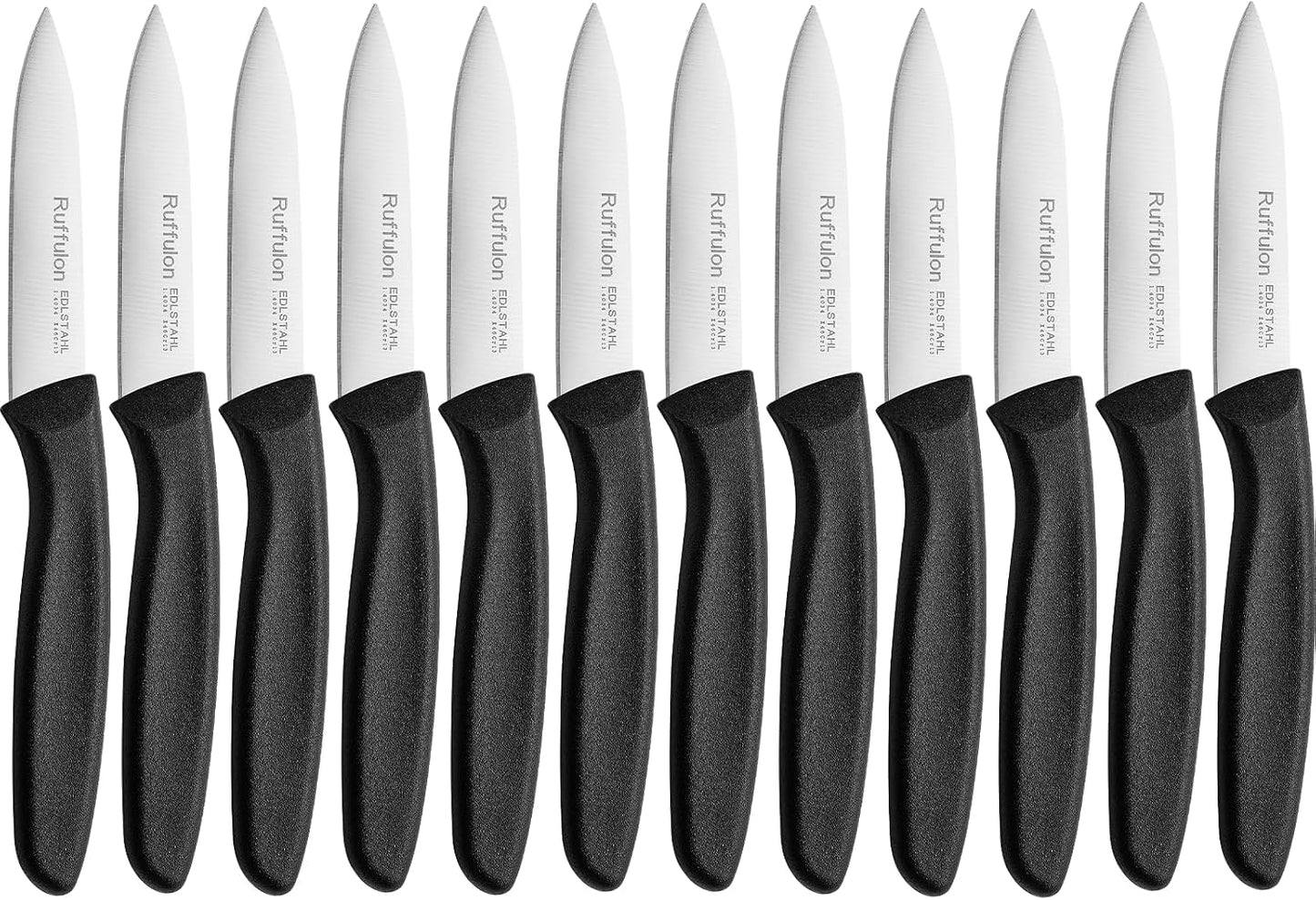 Paring Knife Fruit Knife Set (12 Pieces), Ultra Sharp Stainless Steel Vegetable and Fruit Knife with PP Plastic Ergonomic Handle for Cutting Fruits and Vegetables.