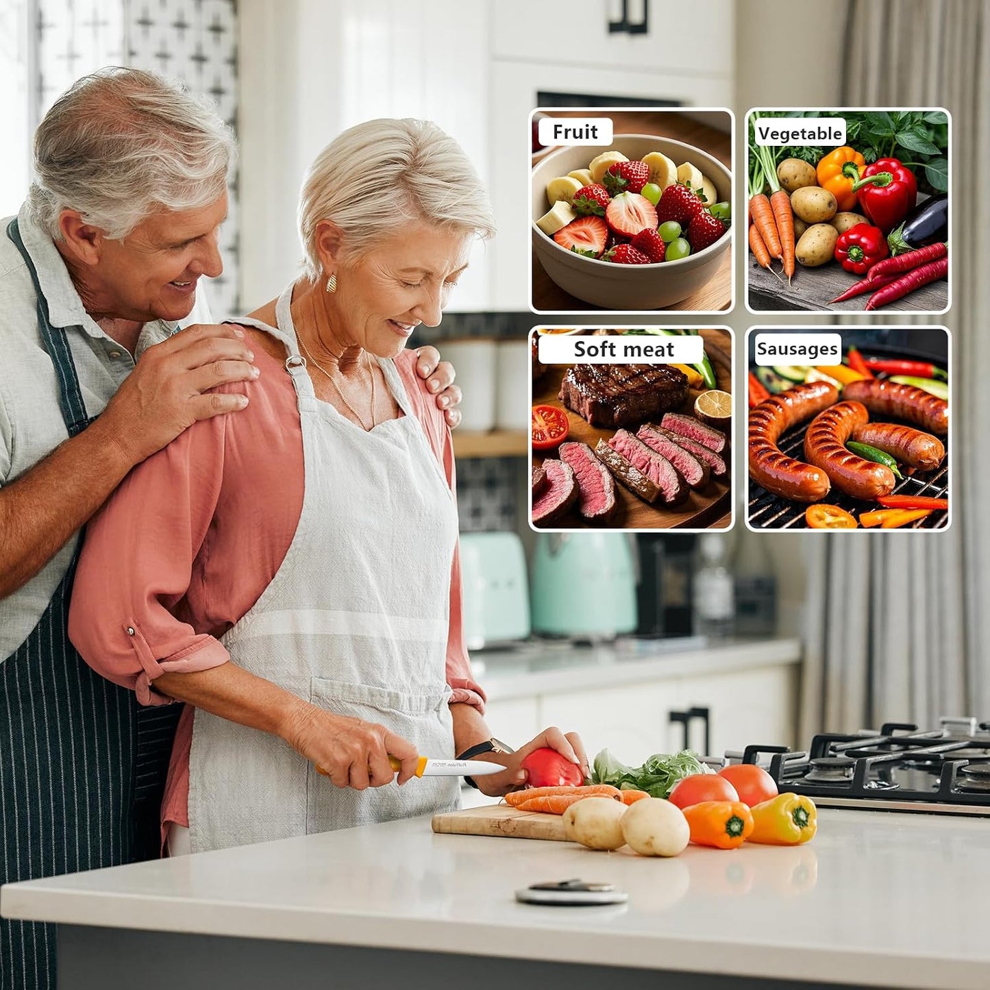 Paring Knife Fruit Knife Set (12 Pieces), Ultra Sharp Stainless Steel Vegetable and Fruit Knife with PP Plastic Ergonomic Handle for Cutting Fruits and Vegetables.