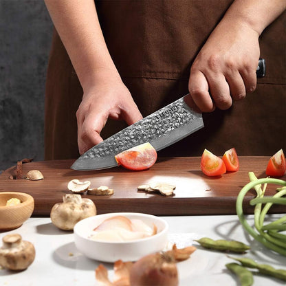 Damascus Chef Knife, 8-inch Damascus Steel Chef's Knife VG10 Forged Kitchen Knife High Carbon 67-Layer Hammered Damascus Cooking Knife, Meat Fruit Vegetable Gyuto Knife w/Ergonomic G10 Handle