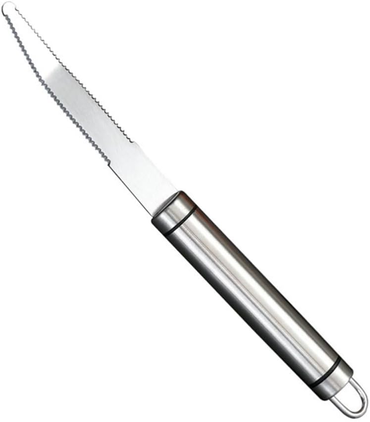 Stainless Steel Grapefruit Cutter - Serrated Curved Blades for Orange, Pomelo, Citrus Fruits Peeling and Flesh Separation with Non-Slip Handle
