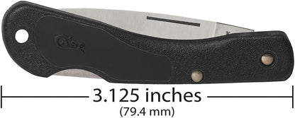 Case Cutlery 00253 Lightweight Mini Blackhorn Pocket Knife with Stainless Steel Blade, Black Synthetic