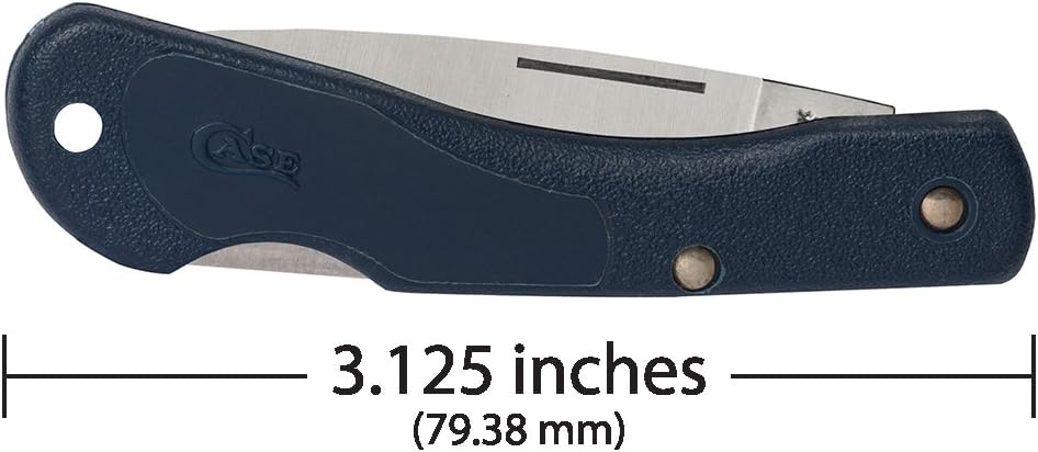 Case Cutlery 00253 Lightweight Mini Blackhorn Pocket Knife with Stainless Steel Blade, Black Synthetic