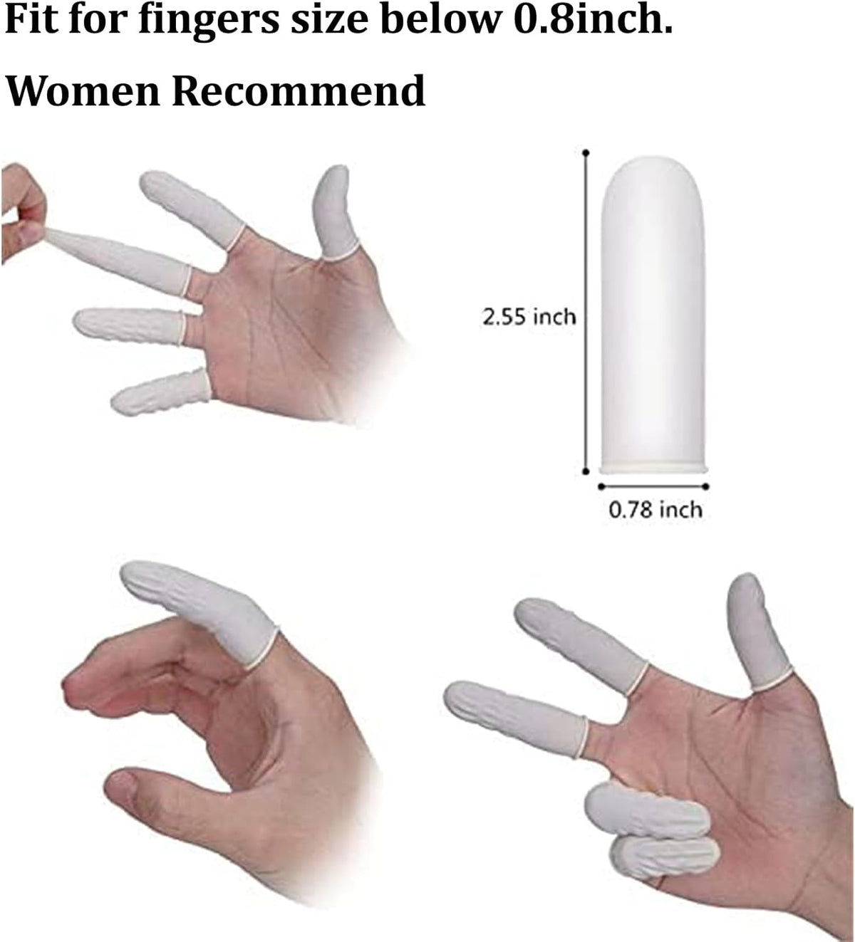 (Approx. 330 PCS) Latex Finger Cots Disposable Medium Finger Gloves | Thumb Covers Protectors for Fingertips, Applying Creams, DIY Crafting, Repairing Electronics, Wound Protection