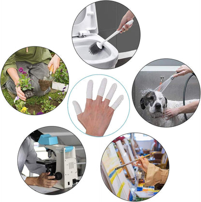 (Approx. 330 PCS) Latex Finger Cots Disposable Medium Finger Gloves | Thumb Covers Protectors for Fingertips, Applying Creams, DIY Crafting, Repairing Electronics, Wound Protection
