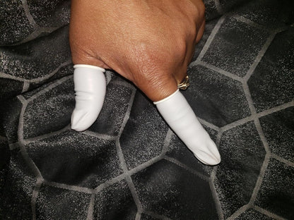 (Approx. 330 PCS) Latex Finger Cots Disposable Medium Finger Gloves | Thumb Covers Protectors for Fingertips, Applying Creams, DIY Crafting, Repairing Electronics, Wound Protection