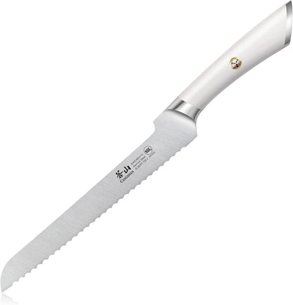 Cangshan ELBERT Series German Steel Forged 8" Offset Bread Knife (Black)