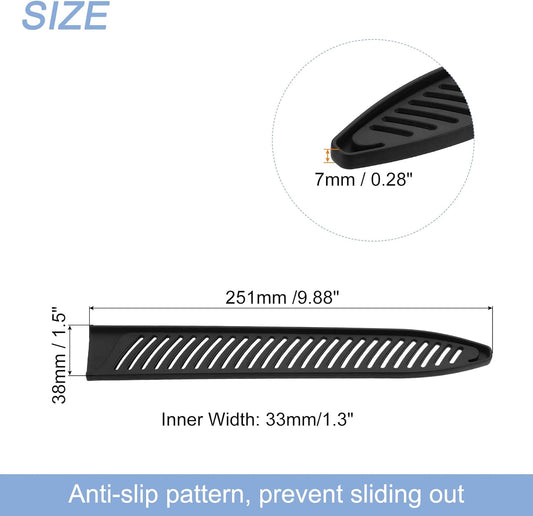 Knife Cover Sleeves Blade Edge Guards for 9.5" Carving Knife Protector Universal Blade Sheath for Kitchen, Black