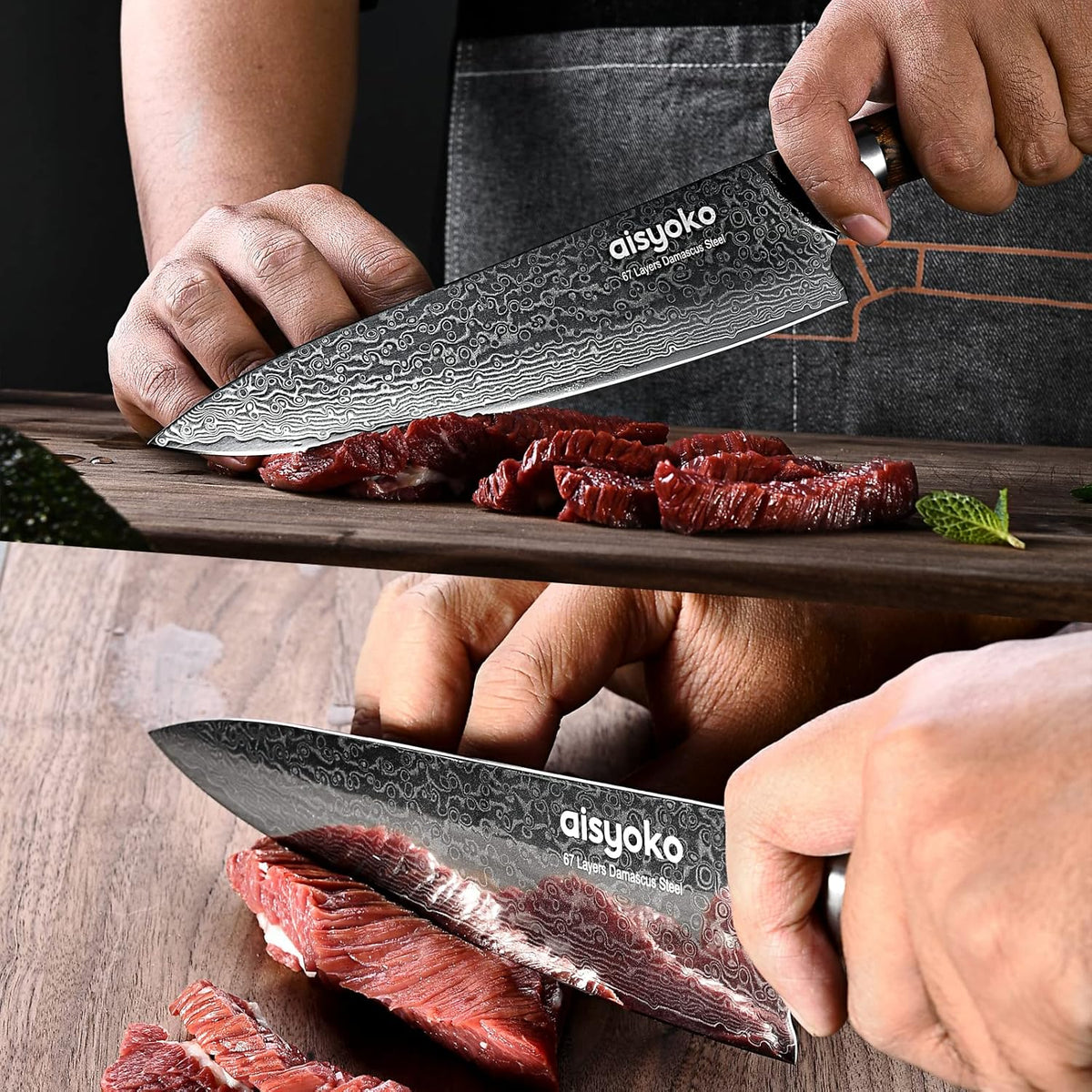 Aisyoko 5-Inch Paring Knife - Japanese VG-10 Super Steel 67-Layer Damascus Blade - Fruit Utility Knife for Carving & Peeling - Luxury Gift Box with Color Wooden Handle - Includes Scabbard