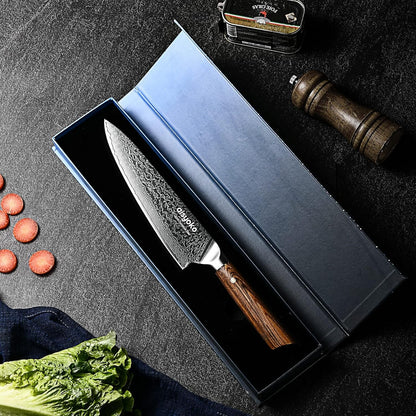 Aisyoko 5-Inch Paring Knife - Japanese VG-10 Super Steel 67-Layer Damascus Blade - Fruit Utility Knife for Carving & Peeling - Luxury Gift Box with Color Wooden Handle - Includes Scabbard