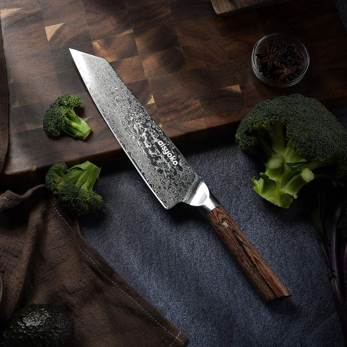 Aisyoko 5-Inch Paring Knife - Japanese VG-10 Super Steel 67-Layer Damascus Blade - Fruit Utility Knife for Carving & Peeling - Luxury Gift Box with Color Wooden Handle - Includes Scabbard