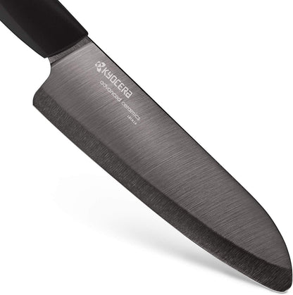 ’s Revolution 4-Piece Ceramic Knife Set: Chef Knife For Your Cooking Needs, Includes 6"Chef's Santoku, 5.5" Santoku, 4.5" Utility & 3" Paring Knives, Black