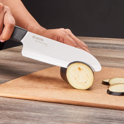 ’s Revolution 4-Piece Ceramic Knife Set: Chef Knife For Your Cooking Needs, Includes 6"Chef's Santoku, 5.5" Santoku, 4.5" Utility & 3" Paring Knives, Black