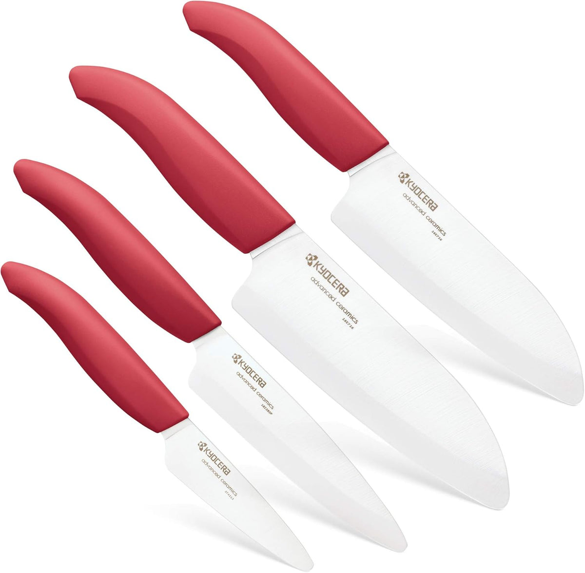 ’s Revolution 4-Piece Ceramic Knife Set: Chef Knife For Your Cooking Needs, Includes 6"Chef's Santoku, 5.5" Santoku, 4.5" Utility & 3" Paring Knives, Black