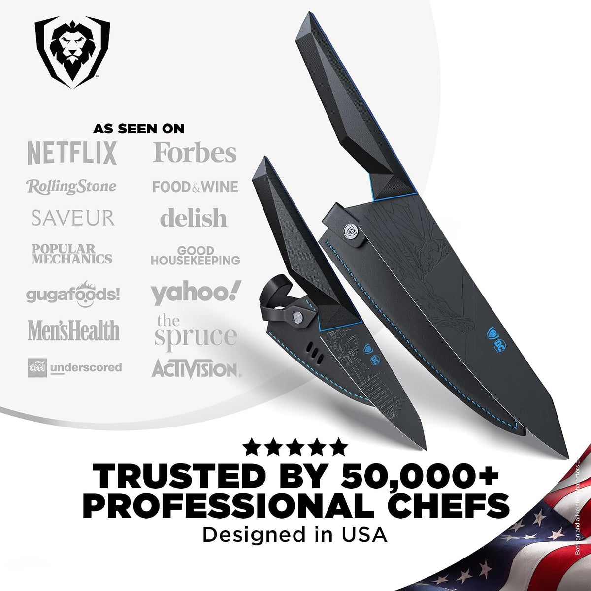 8" Chef Knife - Batman™ Official Shadow Black DC Edition