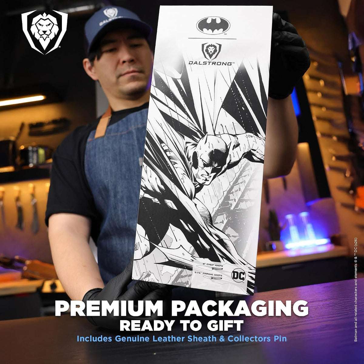 8" Chef Knife - Batman™ Official Shadow Black DC Edition