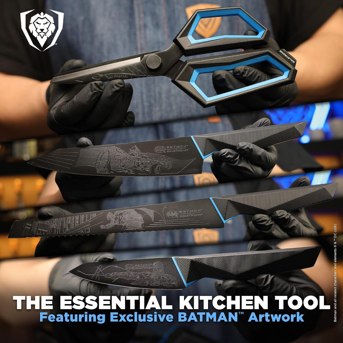 8" Chef Knife - Batman™ Official Shadow Black DC Edition
