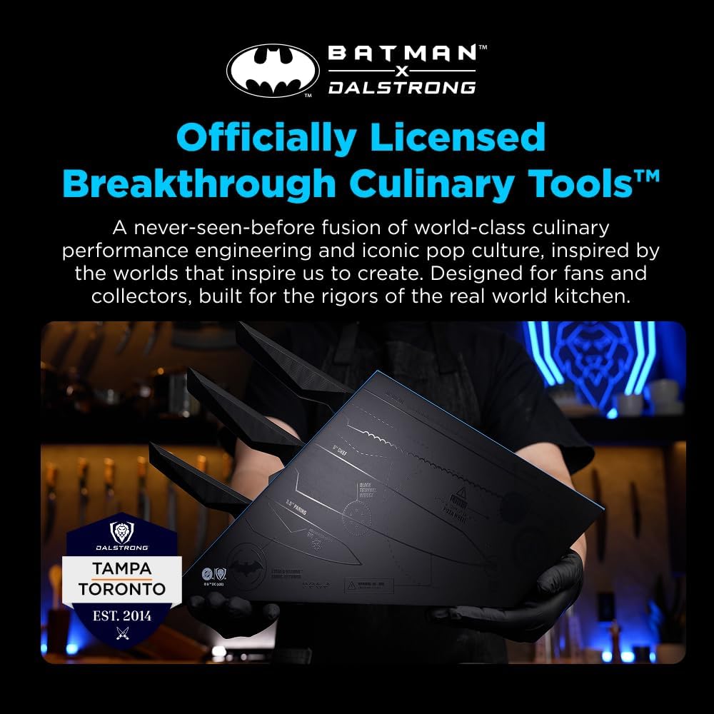 8" Chef Knife - Batman™ Official Shadow Black DC Edition