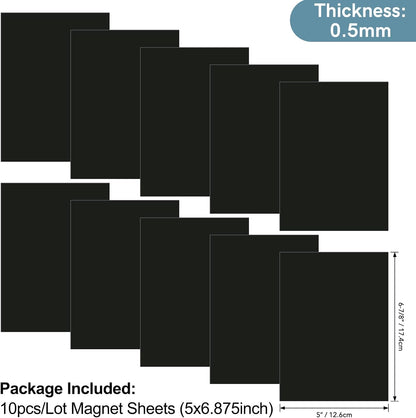10 PCS 7x5inch Rubber Soft Magnet Sheet for Metal Cutting Dies Storage Orangize Crafts Tool Scrapbooking Arts and Crafts Flexible Placement Mats 0.5mm Thickness