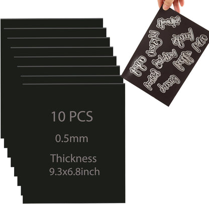 10 PCS 7x5inch Rubber Soft Magnet Sheet for Metal Cutting Dies Storage Orangize Crafts Tool Scrapbooking Arts and Crafts Flexible Placement Mats 0.5mm Thickness