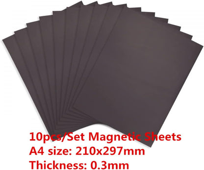 10 PCS 7x5inch Rubber Soft Magnet Sheet for Metal Cutting Dies Storage Orangize Crafts Tool Scrapbooking Arts and Crafts Flexible Placement Mats 0.5mm Thickness