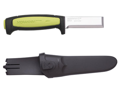 Craftline Carbon Steel Wood Chisel Knife With Sheath for Wood Carving, 3 Inch