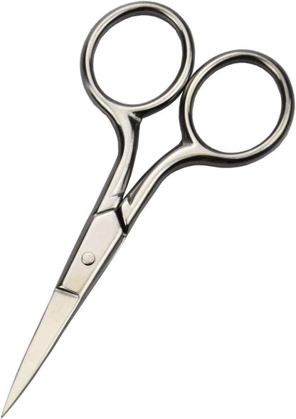 Professional Grooming Scissors for Men Facial Hair Removal | Personal Care, Ear Nose Eyebrow Trimming, Stainless Steel Fine Straight Tip Scissors