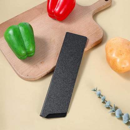 8 Inch Chef Knife Sheath, Black ABS Kitchen Knife Cover Sleeves with Felt Lining, Universal Blade Edge Guard Protector for 6-8 Inch Knives Sleeves Home Kitchen